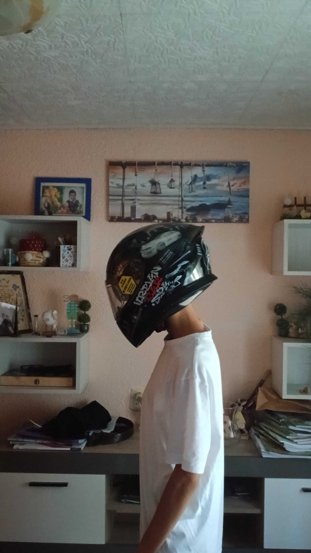 Custom painted helmet